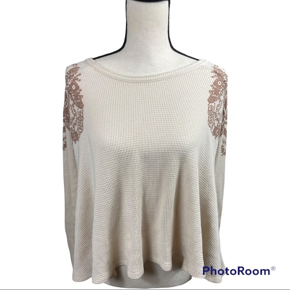 Free People Cream Henna Tattoo Boho Swing Thermal - Picture 4 of 12